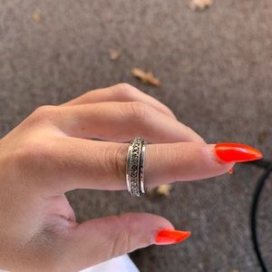 Sterling Silver CZ Band Size 6 1/2